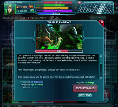 Legacy mission page